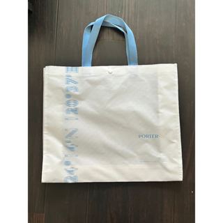 PORTER INTERNATIONAL SHOPPING BAG 送禮自用購物袋 396x468mm 白底水藍字ADV