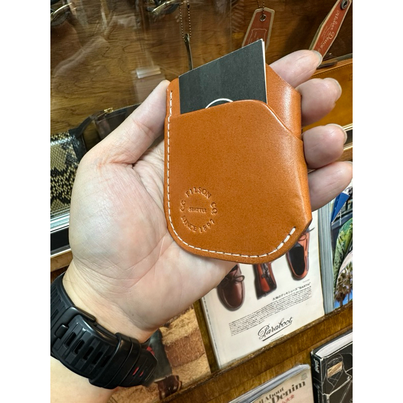 《古著倉庫》全新品 公司貨 Filson Leather Front Pocket Cash &amp; Card Case