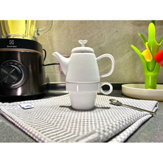 小草 咖啡廳 雙層 茶壺 上下層 茶杯組 創意 瓷壺