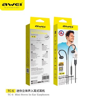 TC6 Type-C 帶耳掛(運動款))降噪立體聲線控耳機/雙耳耳機-適用IPhone 15系列