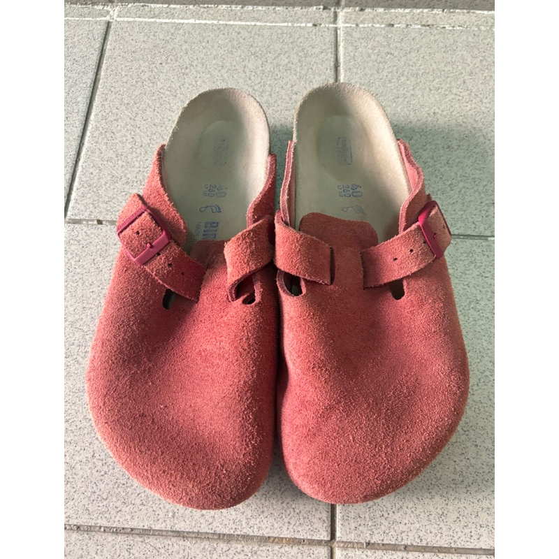 二手正品 Birkenstock 勃肯 Boston 波士頓 拖鞋 紅 40 26cm