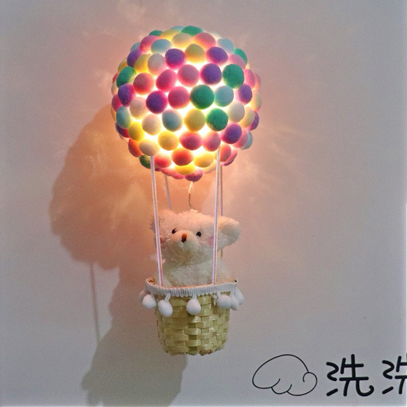 DIY手工熱氣球掛飾材料包 小夜燈 裝飾 創意夜燈 手作 吊飾 掛件 禮物 交換禮物