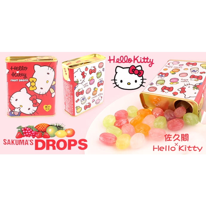 🔥日本 佐久間 Hello Kitty 綜合水果糖鐵罐/75g