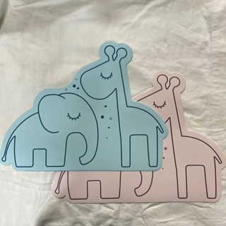 丹麥 done by deer 矽膠餐墊 好朋友款 藍色 粉色