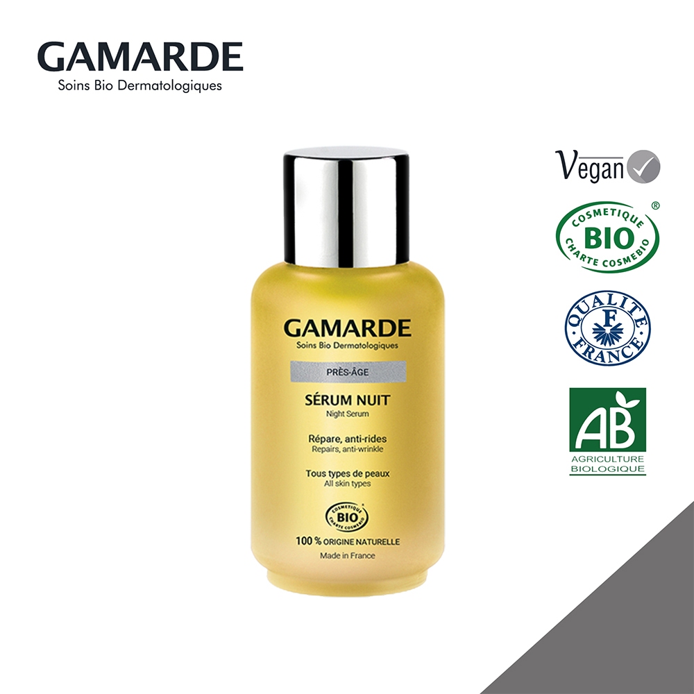 GAMARDE 珂瑪德 深層修護抗齡夜間精華油30ml 撫平細紋 緊緻呵護 重返年輕風采 天然有機醫美保養品