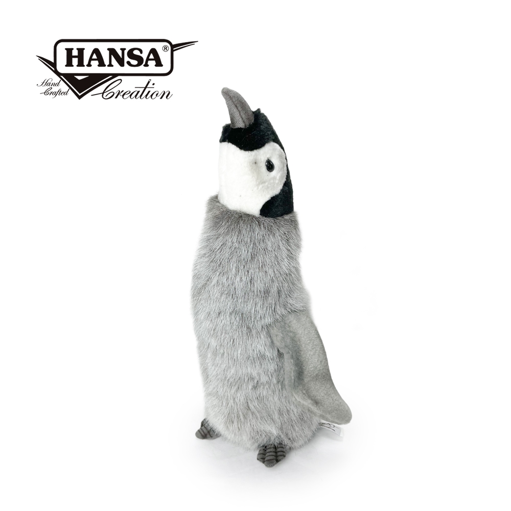 Hansa 4894-皇帝企鵝寶寶(餵食)32公分高