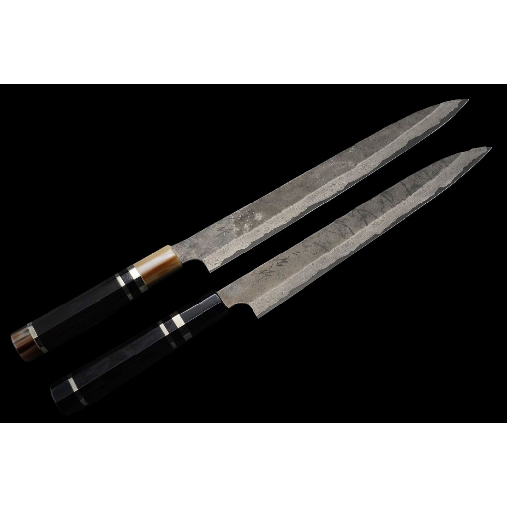 💖 二唐刃物  💖【銀三鋼 積層 黑染 筋引刀】日本製  廚房刀具 八煌刃物