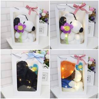 正版史努比娃娃 史努比玩偶 絨毛娃娃 SNOOPY 史努比禮物袋 娃娃禮物袋 禮品袋 生日禮物 絨毛玩偶