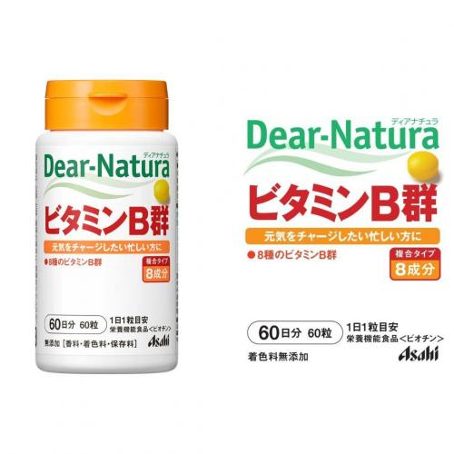日本代購 朝日 Asahi Dear-Natura維生素 B 群 60日 / 60粒 /維他命C 120粒 (60日份)