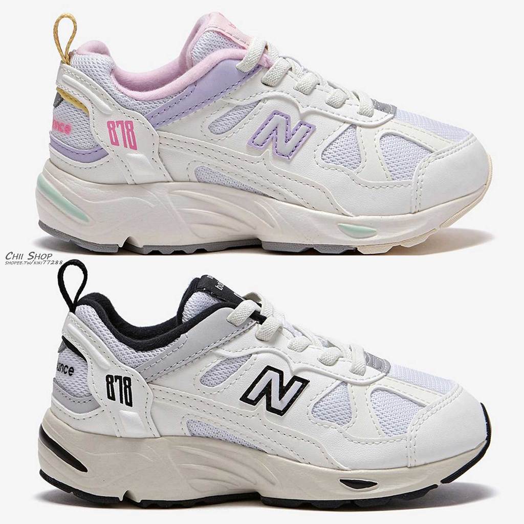 【CHII】韓國 New Balance 878 童鞋 大童17-22 白色 粉色 PV878