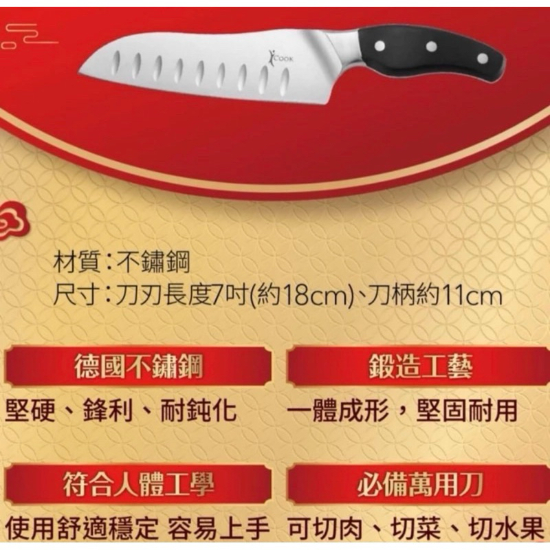 全新_安麗Amway COOK 三德刀 德國不鏽鋼 icook三德刀