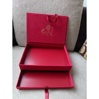 GODIVA 巧克力 珠寶禮盒 （大）麂皮質料 空盒 無巧克力 附品牌紙袋