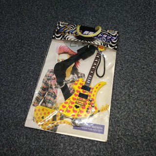 hide吉他模型吊飾 Yellow Heart / guitar collection Fernandes Burny