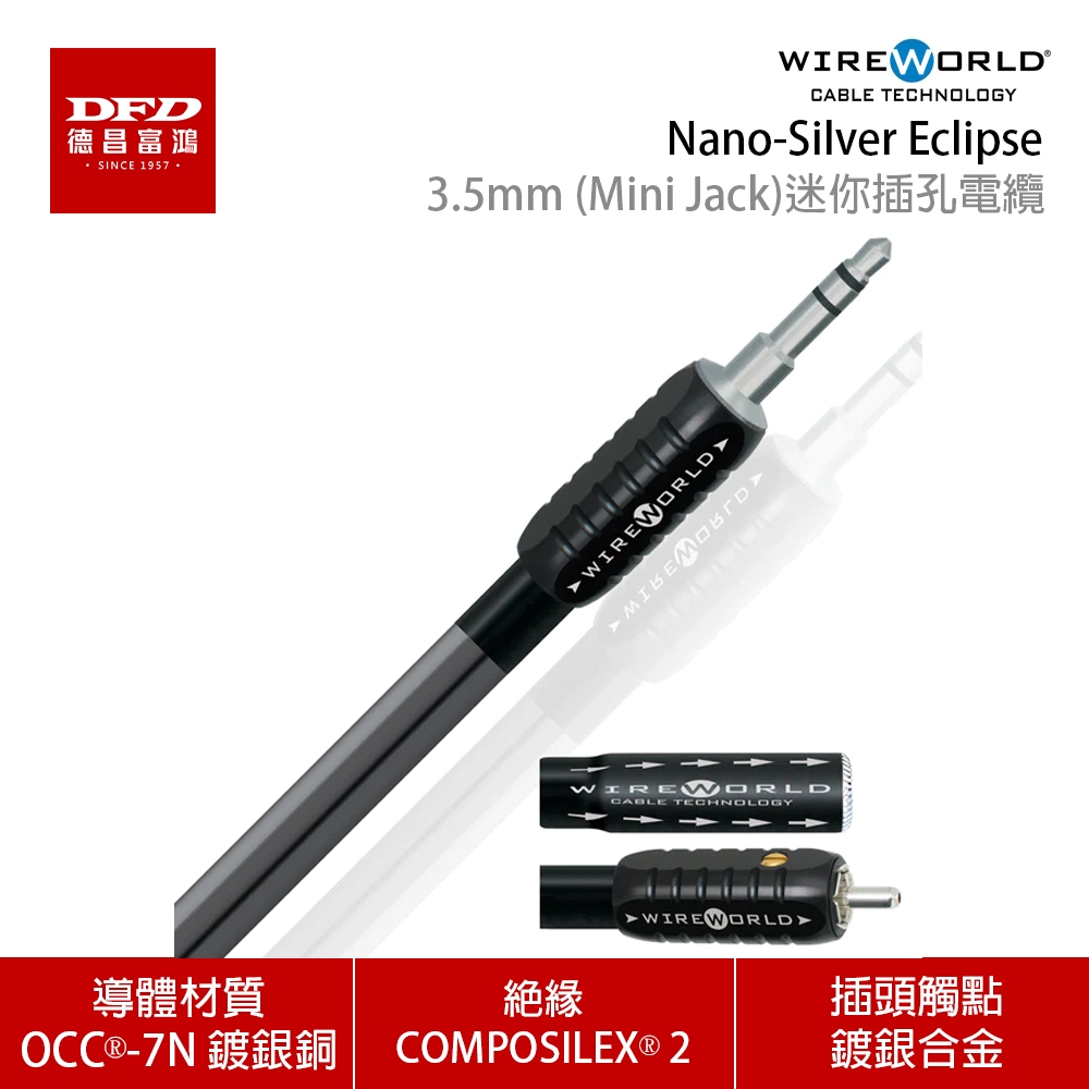 WIREWORLD 美國 Nano-Silver Eclipse 3.5mm Mini Jack 電纜 台灣公司貨