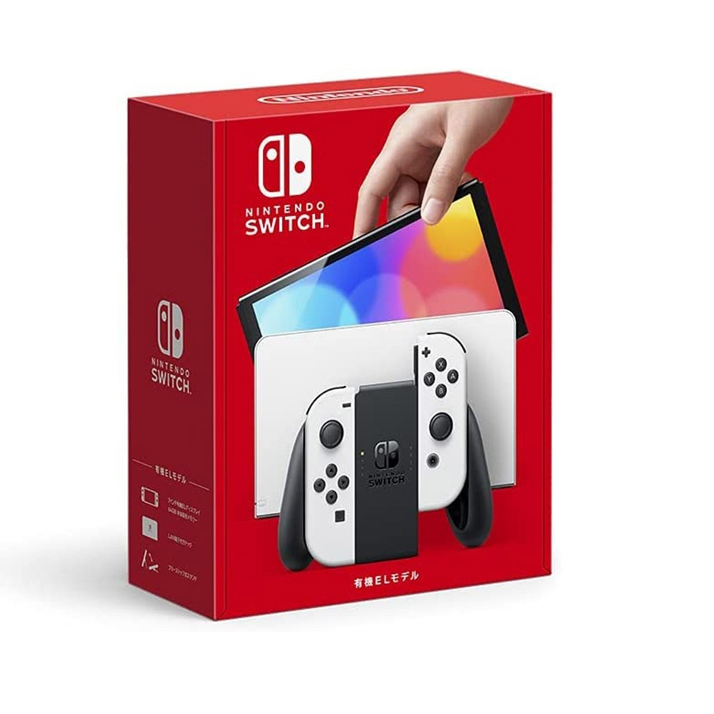 Nintendo 任天堂 Switch OLED款式 白色主機(台灣公司貨) 附瑪力歐遊戲片