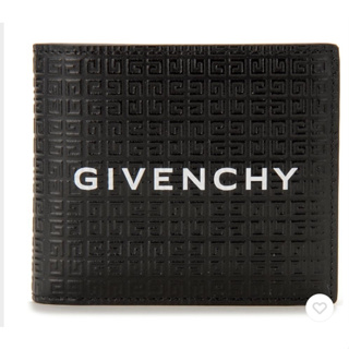 ♚KK SHOP♚ 預購 Givenchy 4G 塗層帆布和皮革雙折零錢包 BK6090K1LF-001