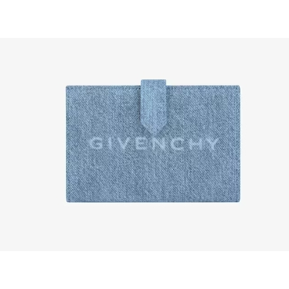 ♚KK SHOP♚ 預購 Givenchy G 型剪裁牛仔布皮夾  BB60K8B1TC-420