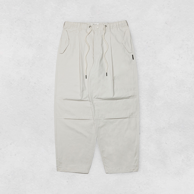 [B-SIDE]PARATROOPER PANTS寬版腰圍鬆緊米白傘兵褲 工作褲