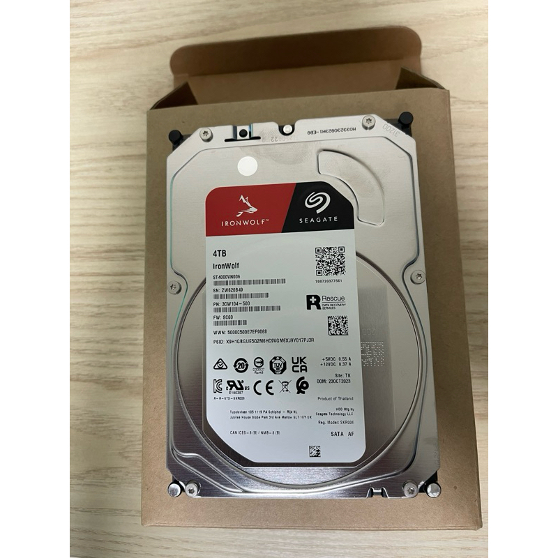 Seagate 【IronWolf】4TB 3.5吋 NAS硬碟(ST4000VN006）