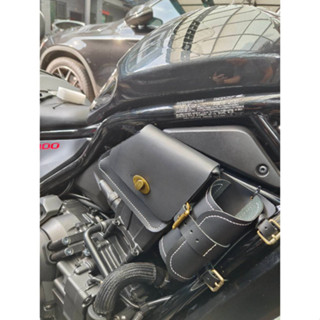 Rebel 1100T側馬鞍包 適用於 Honda 叛逆者500改裝皮革包 rebel500S 黑色防水側包