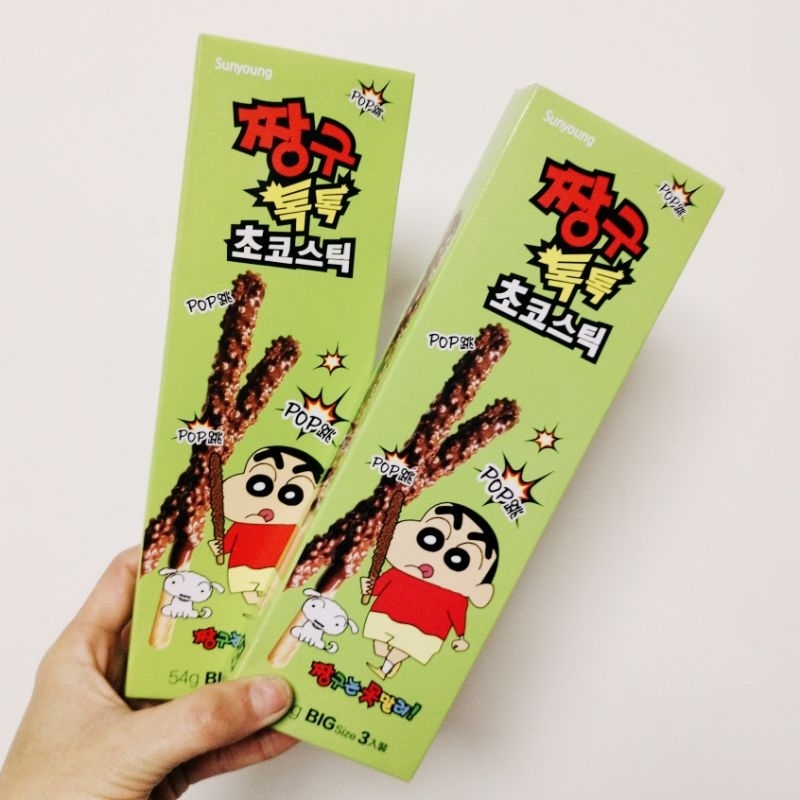跳跳糖巧克力棒 蠟筆小新巧克力棒 sunyoung 跳跳糖巧克力餅乾棒 蠟筆小新 餅乾 跳跳糖 巧克力棒韓國進口 54G