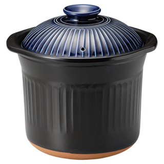萬古燒 琉璃 8L 燉鍋 土鍋 「銀峯菊花」 容量8Lの超深型土鍋 ●