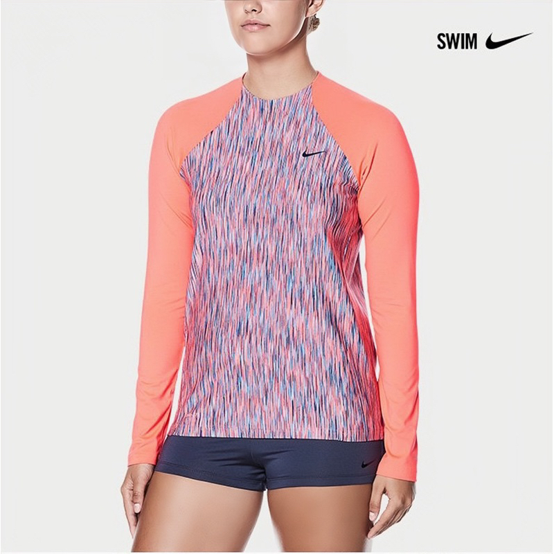 零碼正品， NIKE 泳裝上衣/比基尼上衣/女運動服上衣/瑜珈上衣，M號 ，橘色