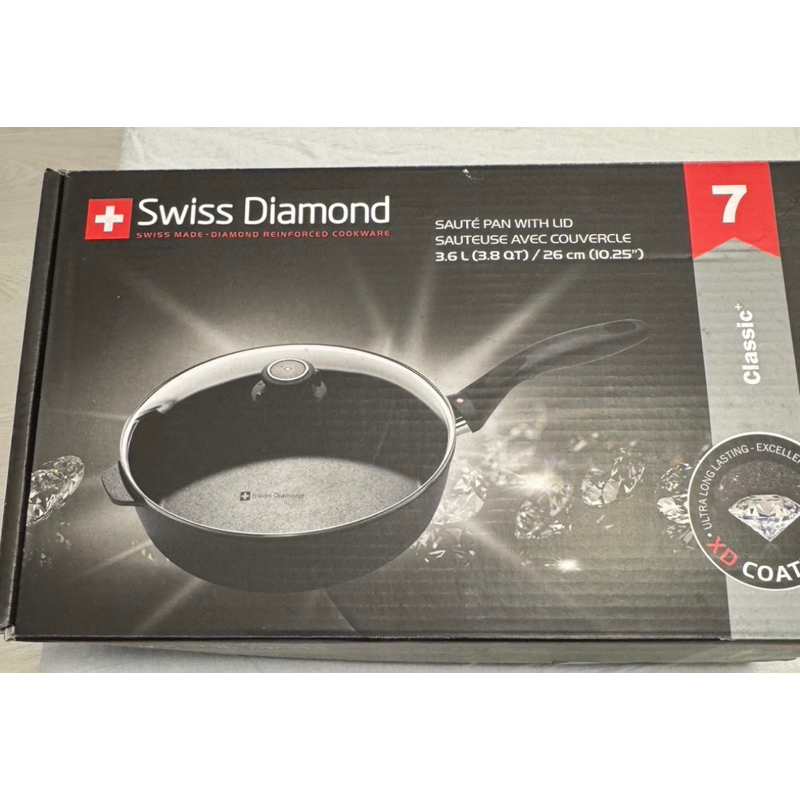 瑞仕鑽石鍋 瑞士Swiss Diamond瑞仕鑽石鍋 瑞仕鑽石鍋深底煎鍋26cm含蓋