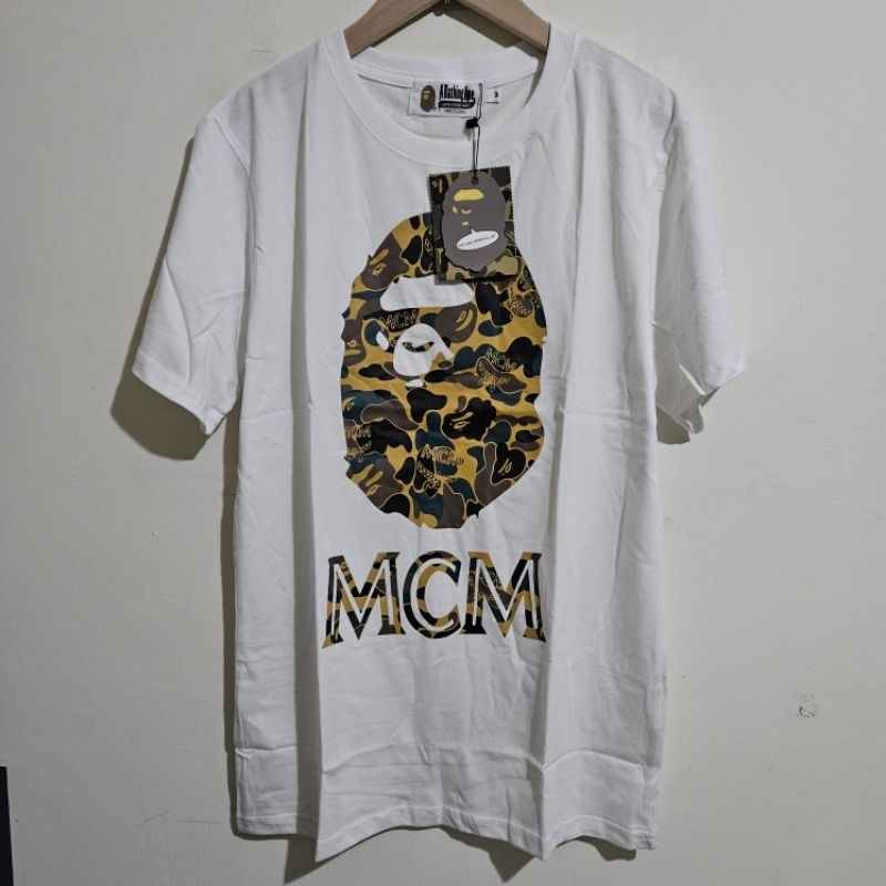 實拍全新 BApe×MCM 聯名款(M) 猿人迷彩 日系潮流 短袖 上衣 T恤