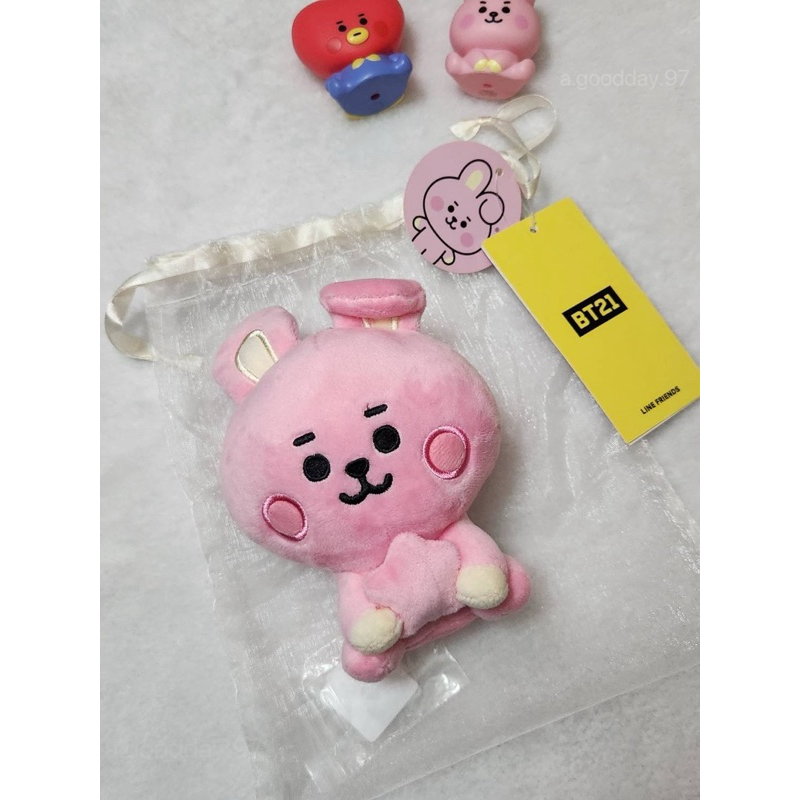 《絕版最後現貨》｜BT21 Cooky 正版 玩偶手機支架  吊飾 毛絨 娃娃 吊飾 公仔  週邊 禮物 交換禮物 禮品