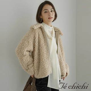 Te chichi 蓬鬆捲毛拉鍊外套(FC37L0Z0980)