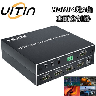 HDMI 4進1出畫面分割器 四螢幕多畫面6 種模式分割 1080P 60Hz 高畫質無縫切換器 四分割螢幕分割選擇器