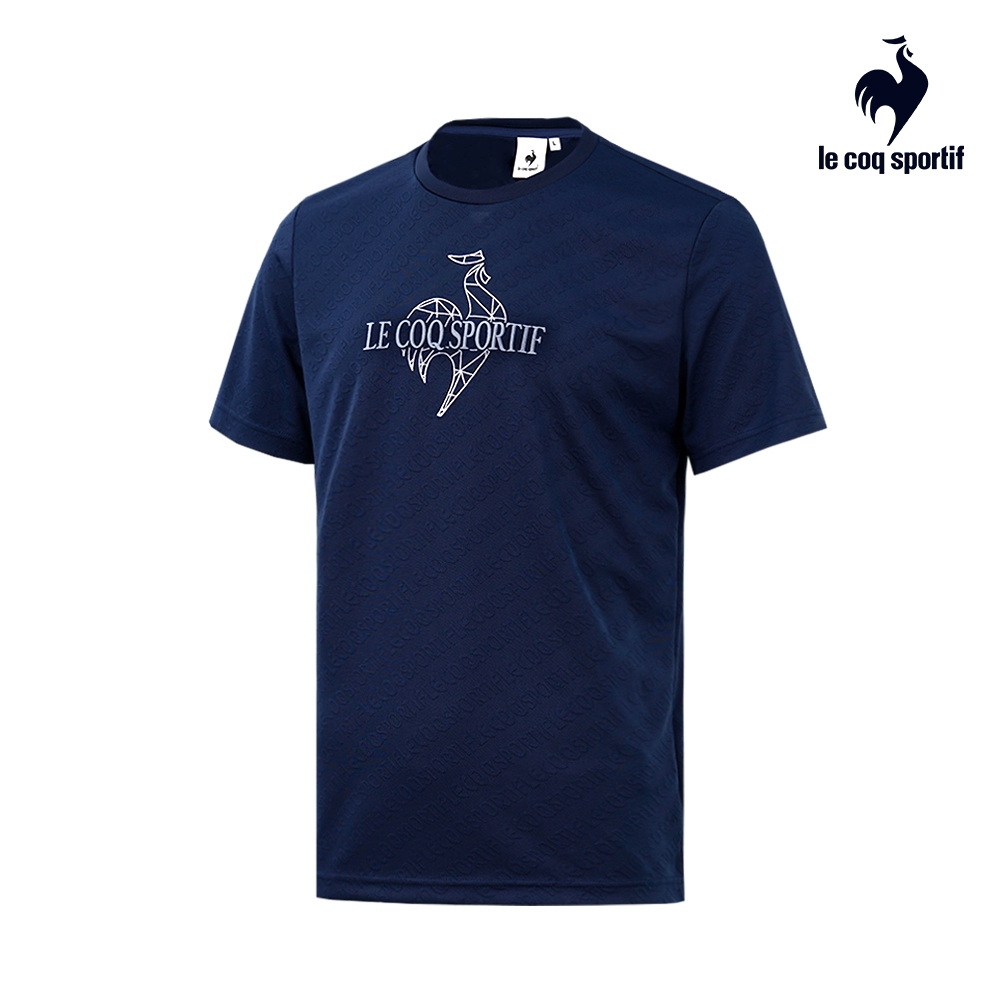 【LE COQ SPORTIF 法國公雞】運動TRAINING短袖T恤-男款-午夜藍色-LWT21602