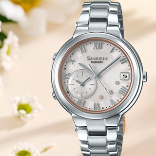 SHEEN 卡西歐 SHEEN TIME RING 藍芽 優雅時尚女錶(SHB-200AD-4A) 34.9mm