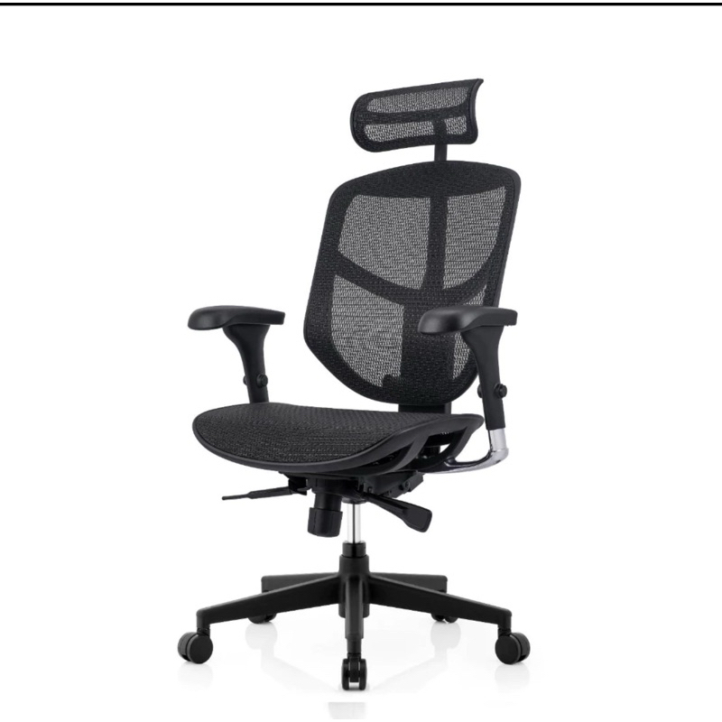 Enjoy121電腦人體工學椅 企業版 腰片版 1代 美網黑BM51 需自載（二手 九成新 已購入一年）