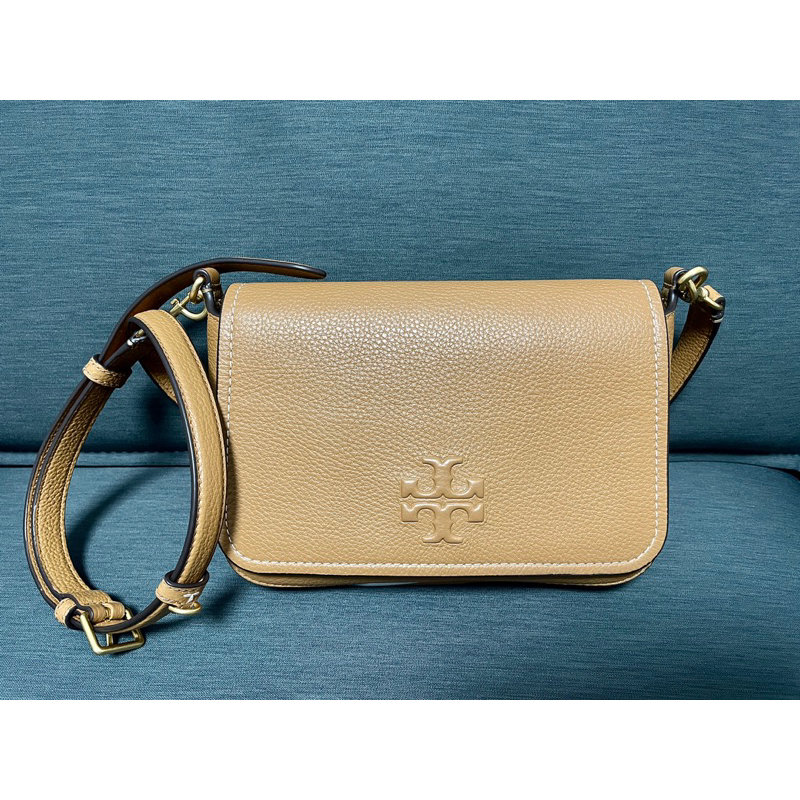 TORY BURCH THEA 流蘇裝飾荔枝紋雙背帶 斜背包