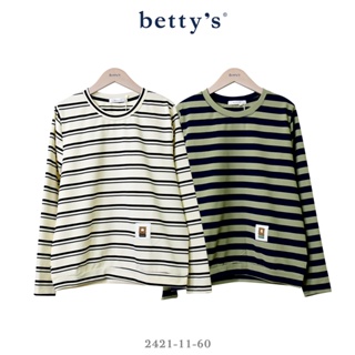 betty’s專櫃款-魅力(41)舒適透氣橫條紋長袖T-shirt(共二色)