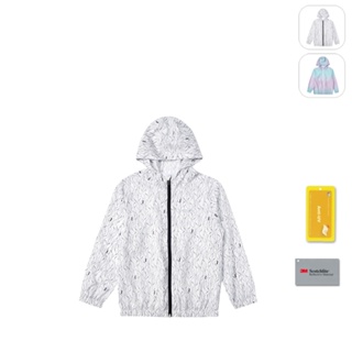 【FILA】KIDS 孩童款 抗UV 運動風衣外套-白色 1JKX-4317-WT