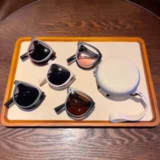 🕶️超美質感折疊收納掌上墨鏡🕶️ 太陽眼鏡 簡約 抗UV 大框 明星 同款 夏天 海邊 防曬