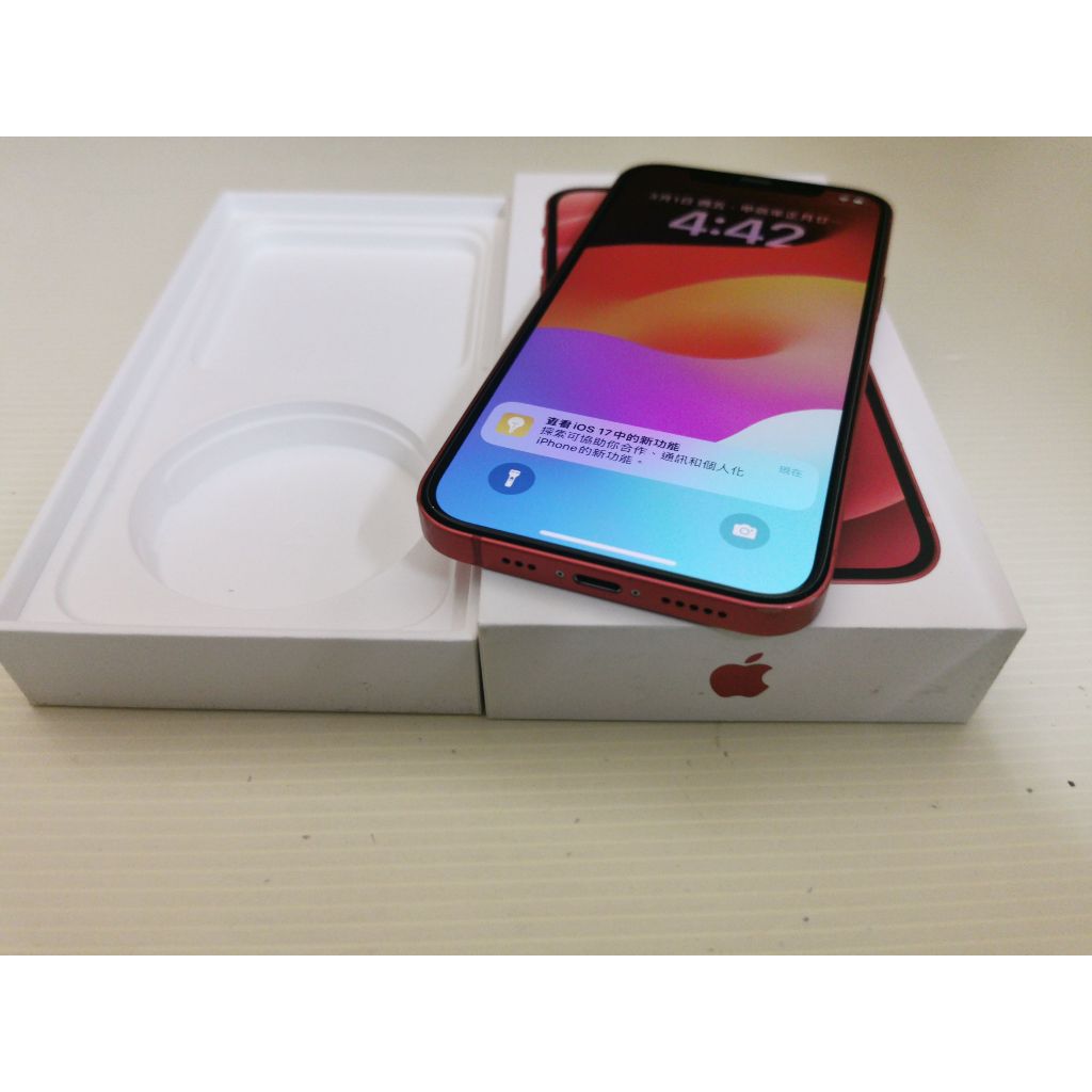 紅色 128GB二手功能正常 APPLE iphone 12  i12  只賣7300也可用各式物品換