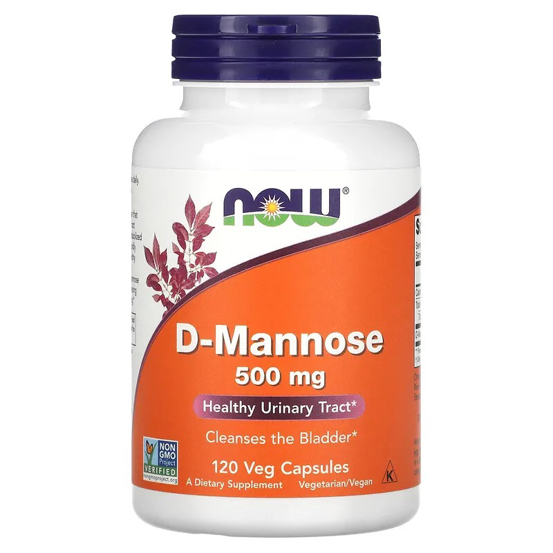 NOW Foods D-甘露糖 D-Mannose 500毫克 120粒素食膠囊