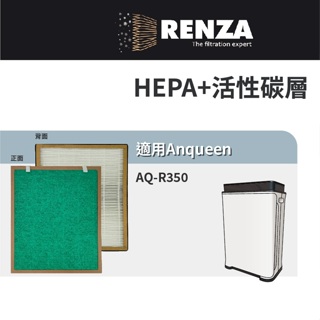 適用 Anqueen 安晴 AQ-R350 變頻旗艦加濕空氣清淨機 HEPA+活性碳 濾網 濾芯 濾心