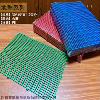 :菁品工坊:臺灣製造 DIY 組合 地墊 30*45cm 十片 塑膠 浴室墊 防水墊 止滑墊 防滑 寵物 防滑板 排水板