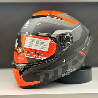 MT thunder4 sv 雷神4 啞黑灰橙哥布林 安全帽 內墨片 全罩式安全帽 彩繪 西班牙 大鴨尾 亞版 排齒扣