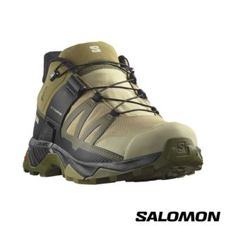 Salomon 男 X ULTRA 4 Goretex 低筒登山鞋 岩綠/橄欖綠/黑