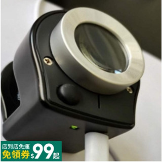 高品帶刻度放大鏡120倍手持目鏡顯微鏡照布鏡印刷帶LD燈充電鴿眼