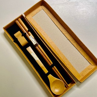 木製餐具禮盒組(筷子+湯匙)/全新未使用