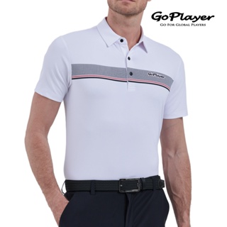 【GoPlayer】男彈性透氣短袖上衣(白.深藍.綠) (高爾夫短袖T恤球衫 Polo運動排汗速乾Golf球衣)