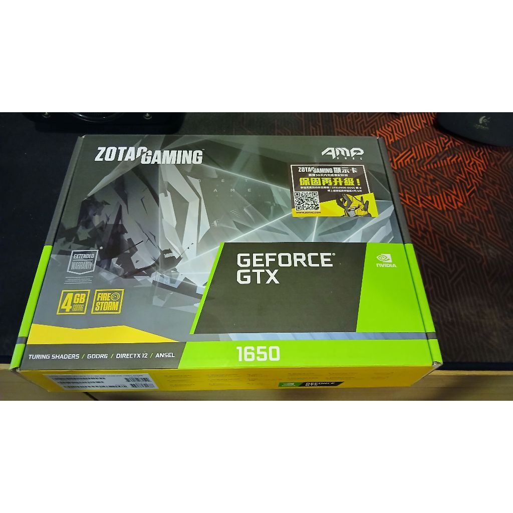 (二手極新)ZOTAC 索泰 GAMING GeForce GTX 1650 AMP Core 4G GDDR6 顯示卡