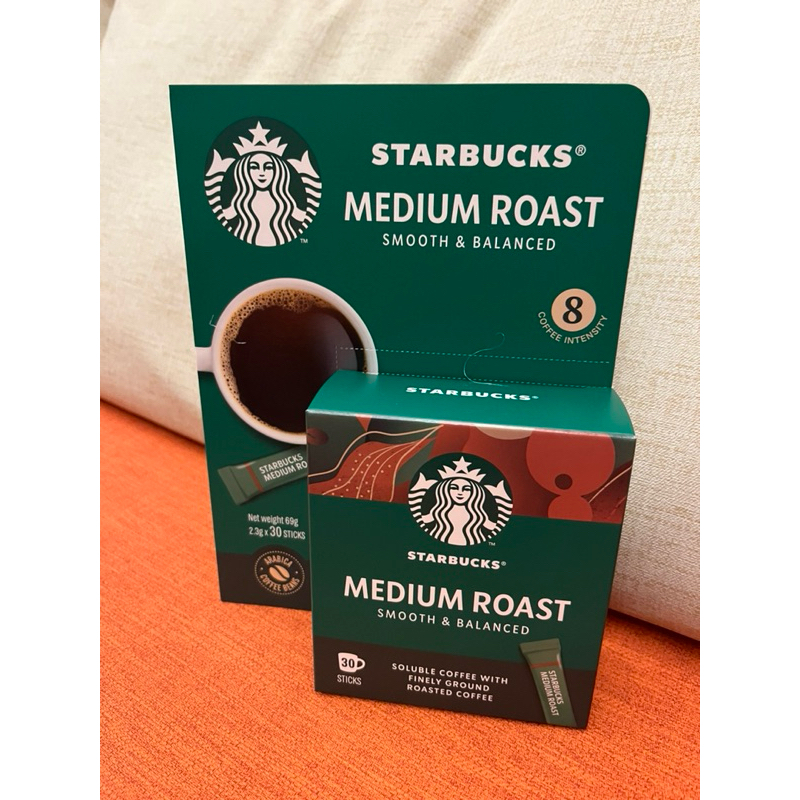 STARBUCKS 星巴克 中度烘培即溶研磨咖啡一盒2.3g*30入   559元--可超商取貨付款